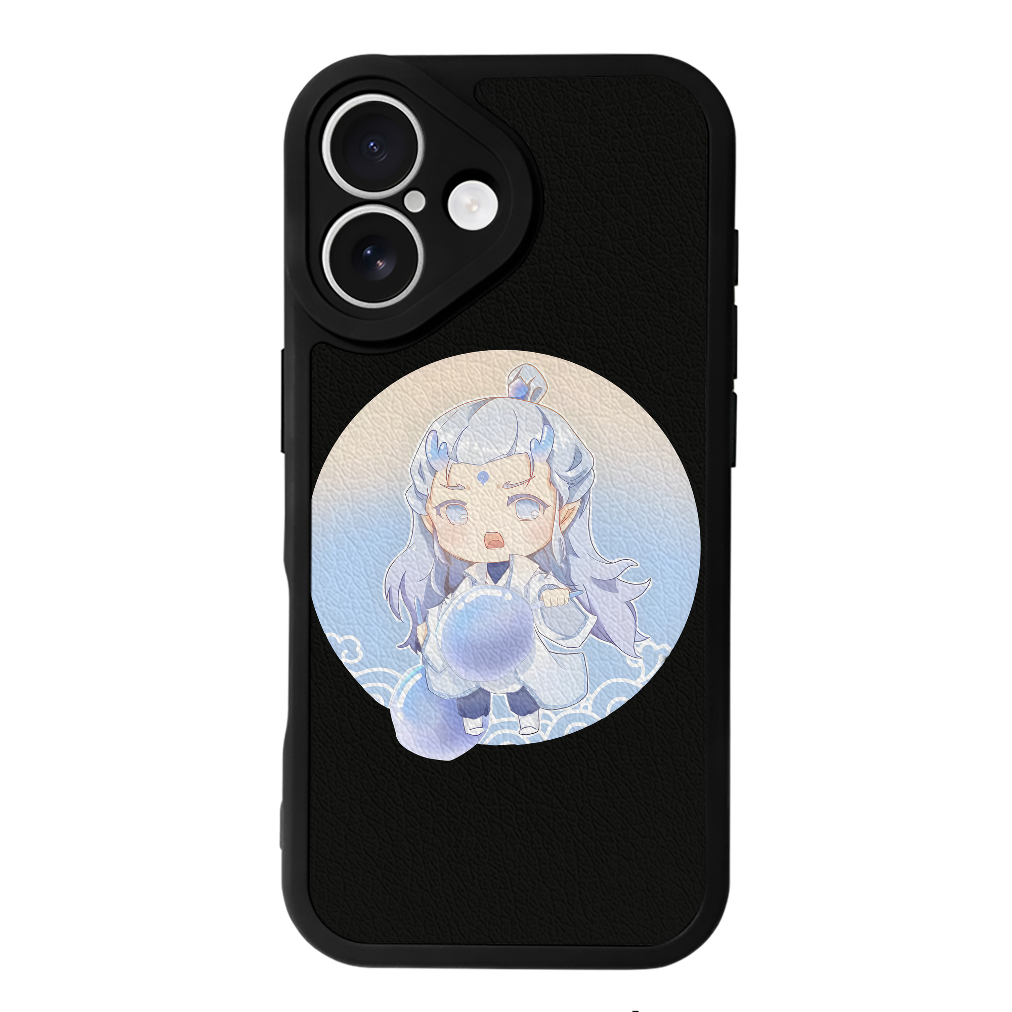 （画像用） Ne Zha 2 ナタ 魔童の大暴れ 【iPhone 16シリーズ対応】シリコンスマホケース（レザー調） 材質：シリコン